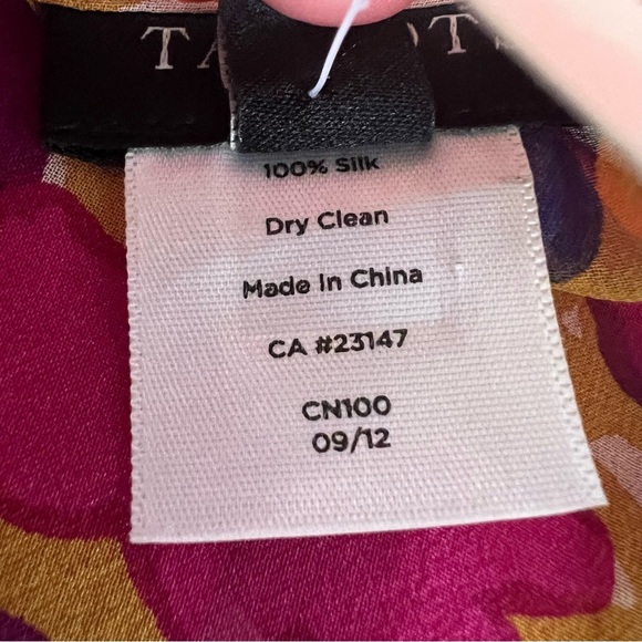 NWT Talbots Paisley Print Silk Poncho - Picture 5 of 5